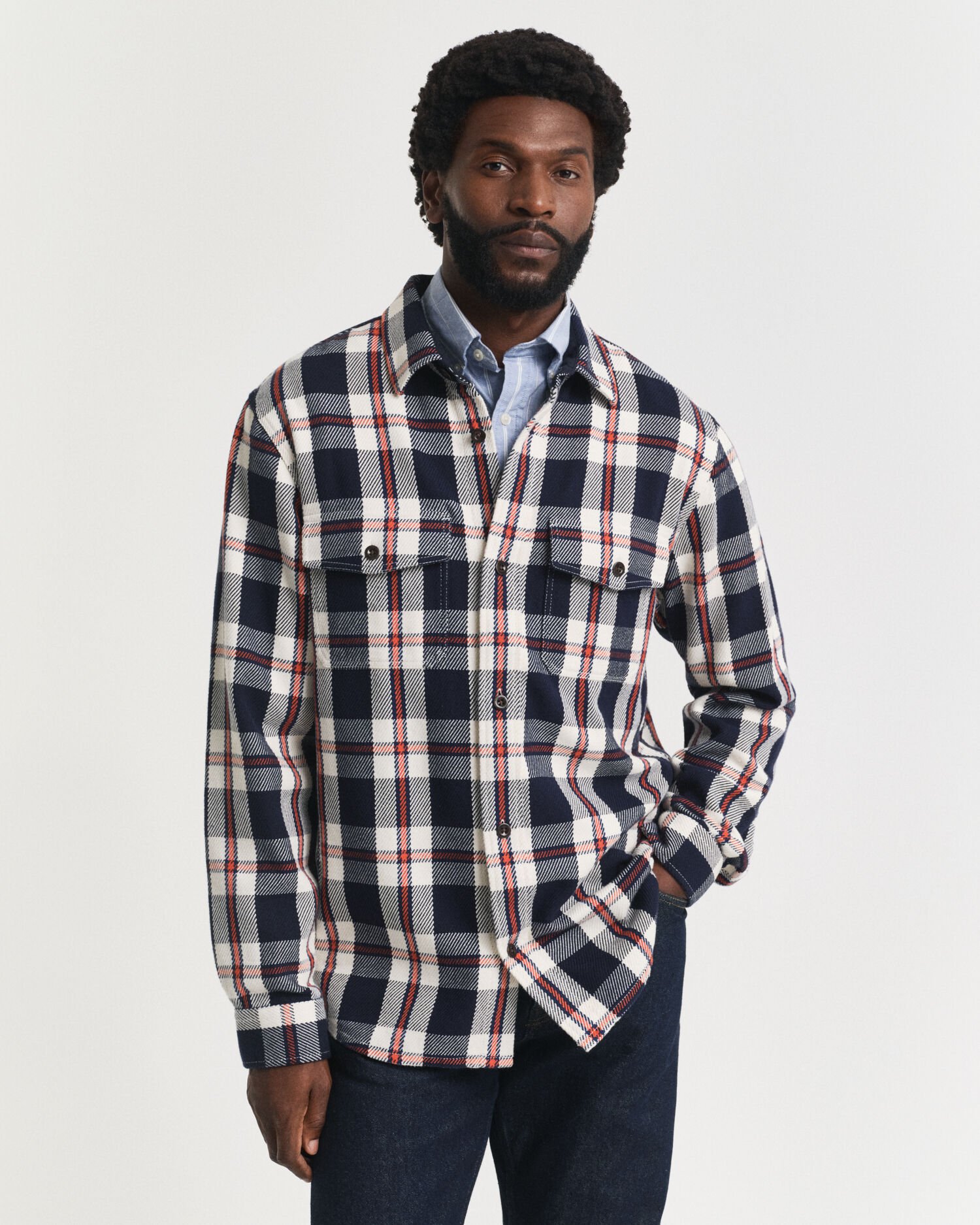 Checked Heavy Twill Overshirt