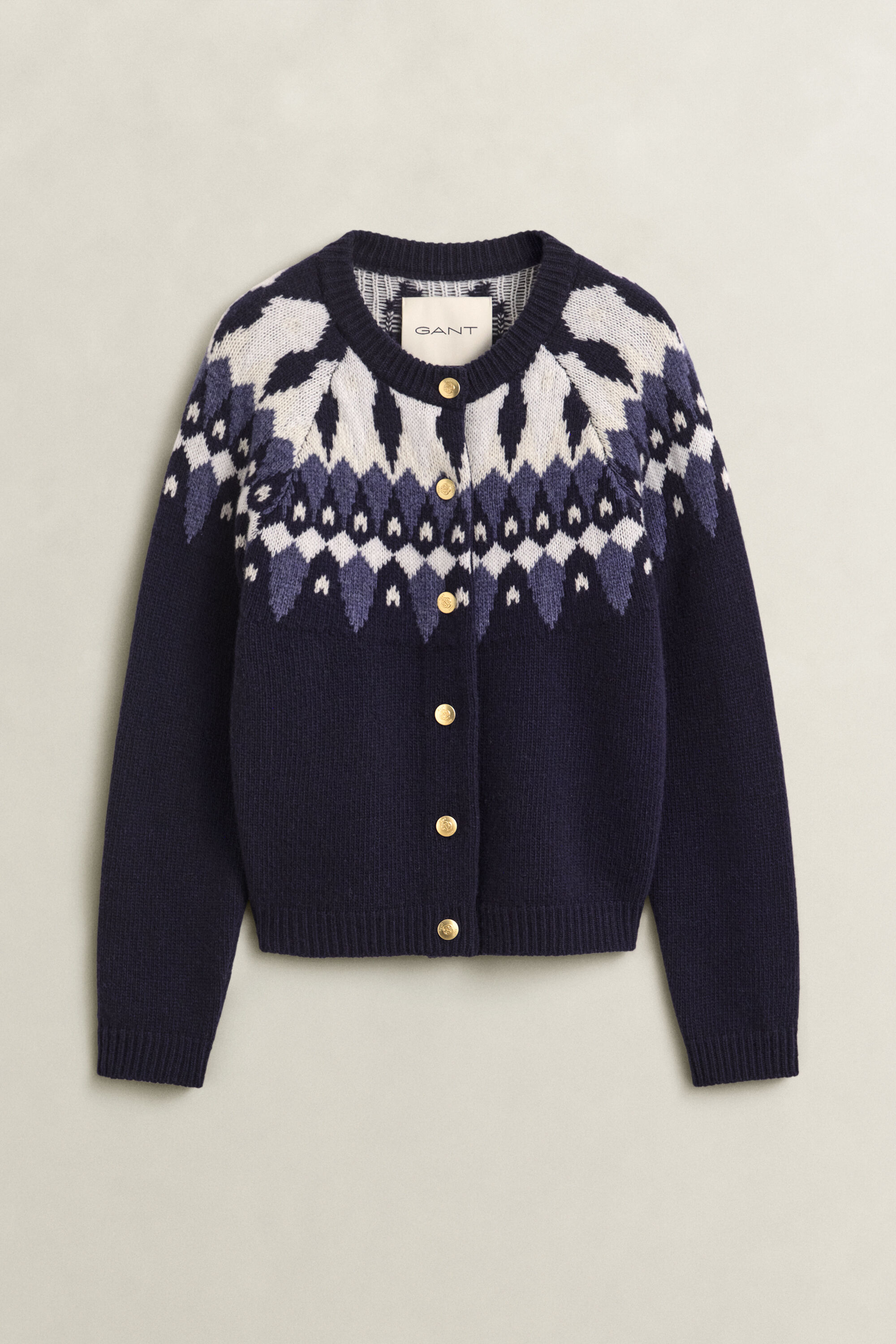 Fair Isle Strickjacke aus Wolle
