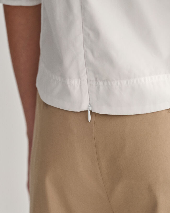 V-Neck Shirt mit Ballonärmeln