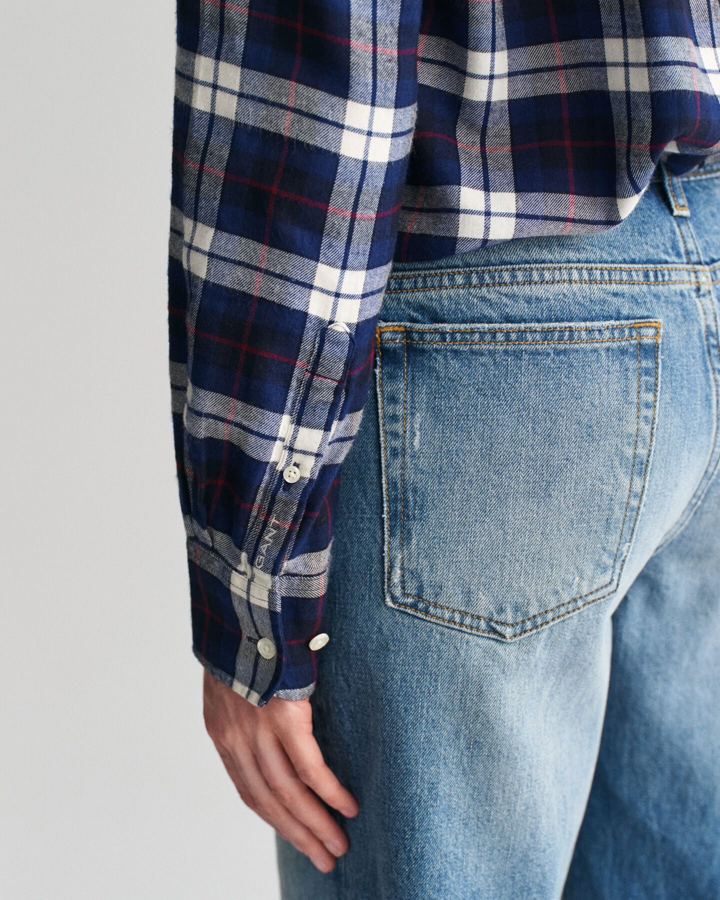 Relaxed Fit Flanellbluse mit Karomuster