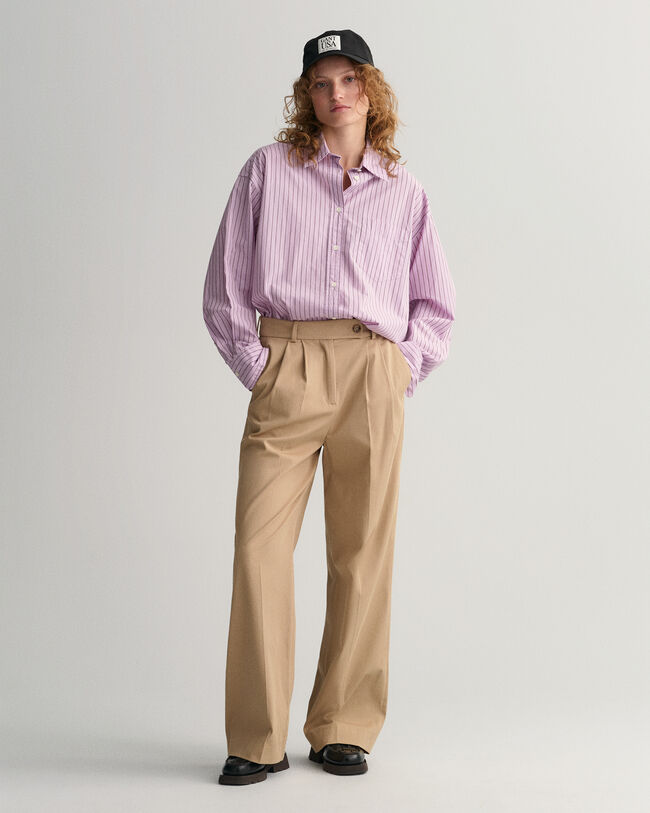 Relaxed Fit Chinohose mit hohem Bund