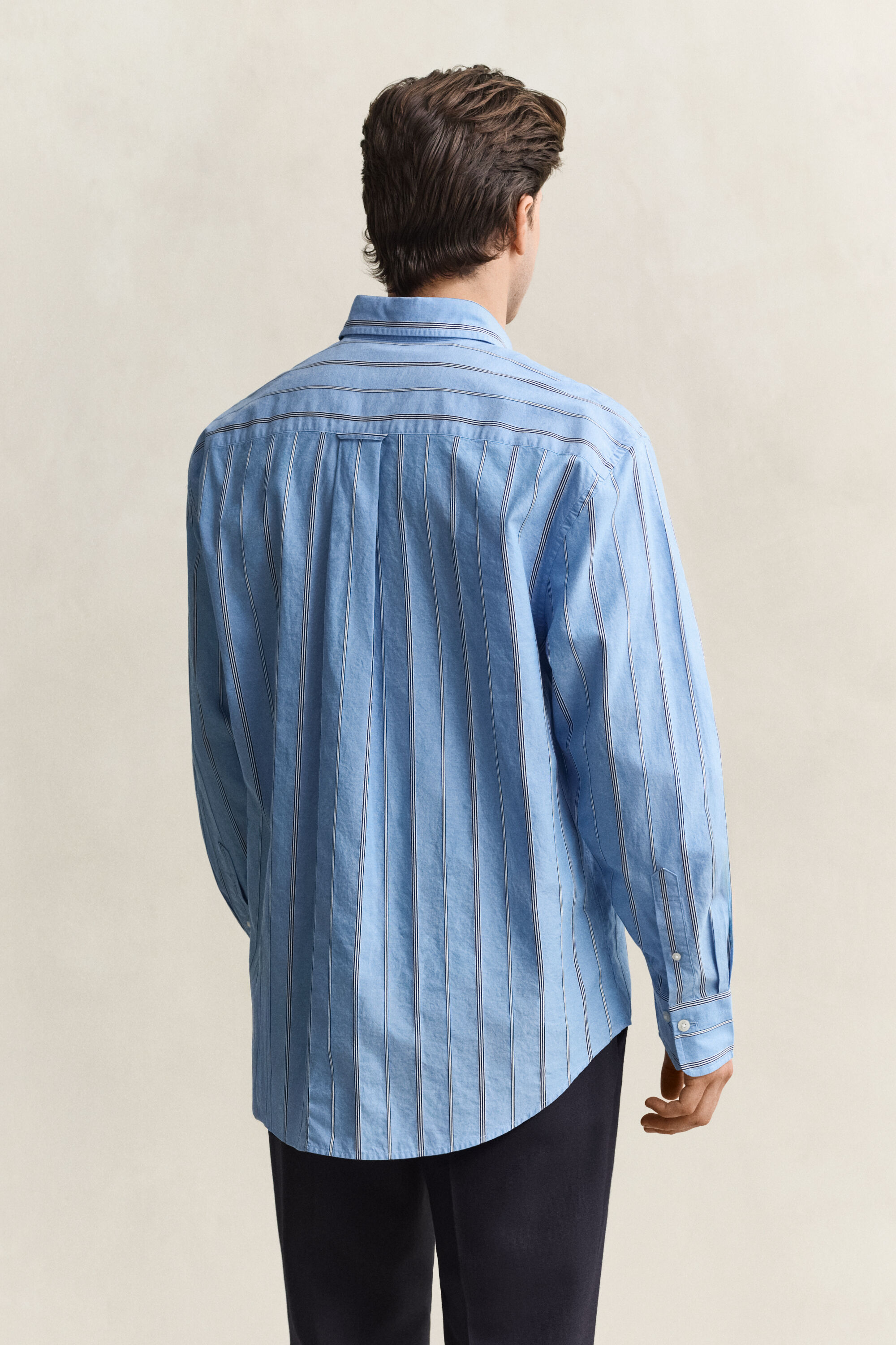 Relaxed Fit Dobby Stripe Hemd