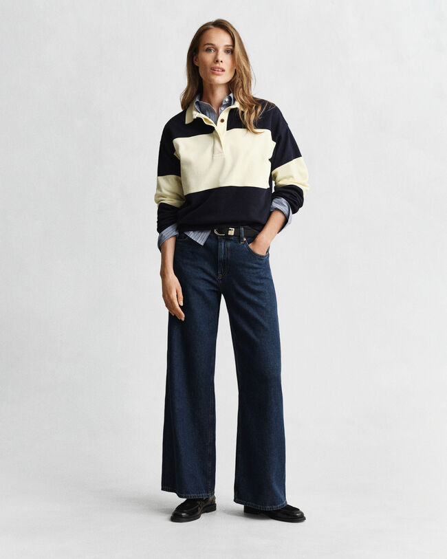 Color Blocked Rugger mit Piqu&eacute;struktur