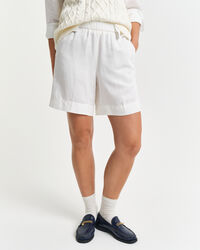 Relaxed Fit Leinenmix Pull-On Shorts