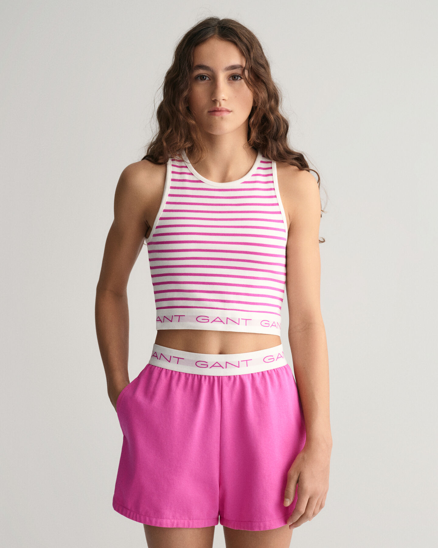 Teen Girls Geripptes Tanktop mit Streifen