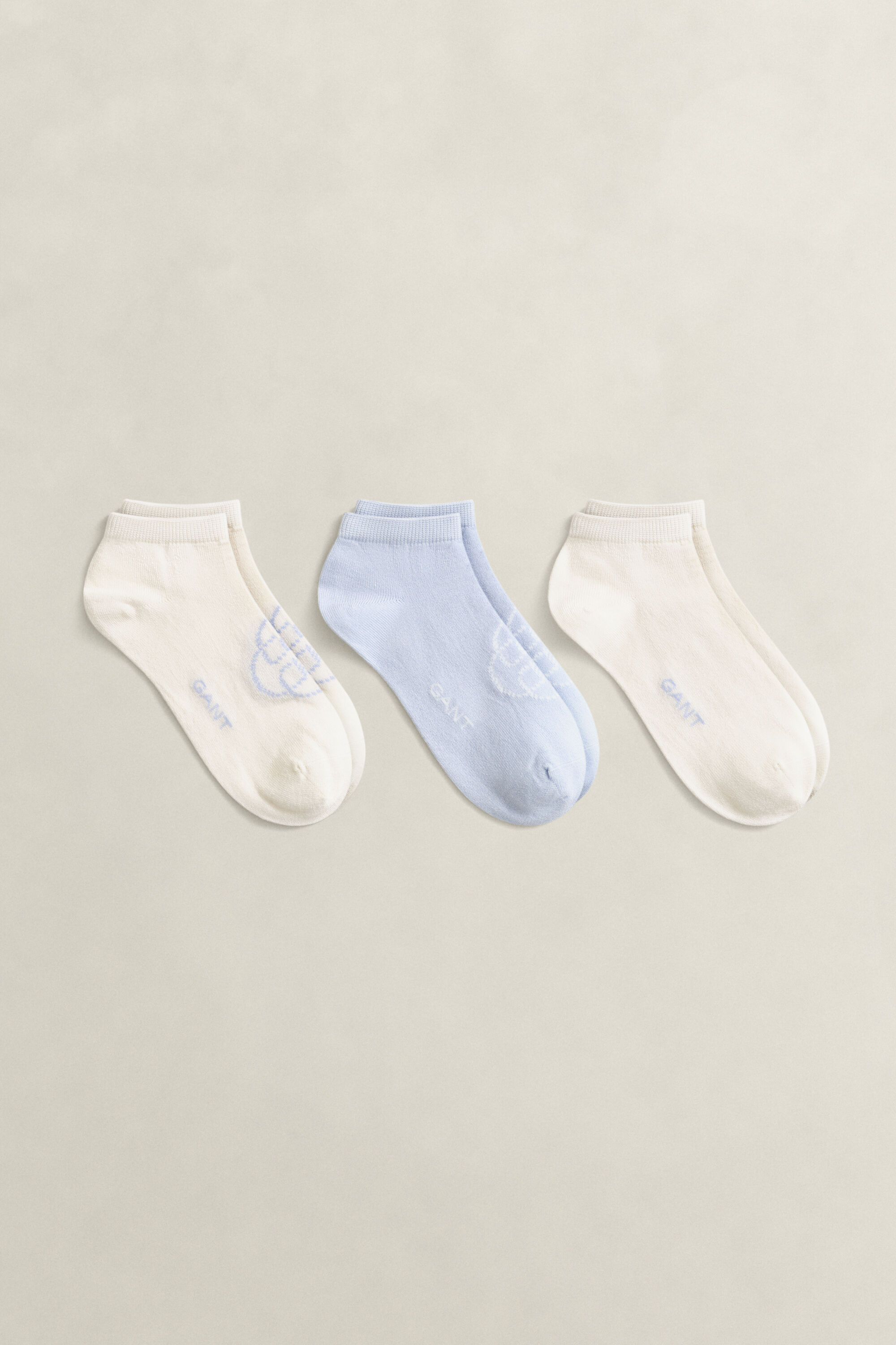 3er-Pack Knöchelsocken Monogram & Einfarbig