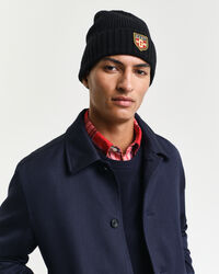 Woll Beanie mit Badge