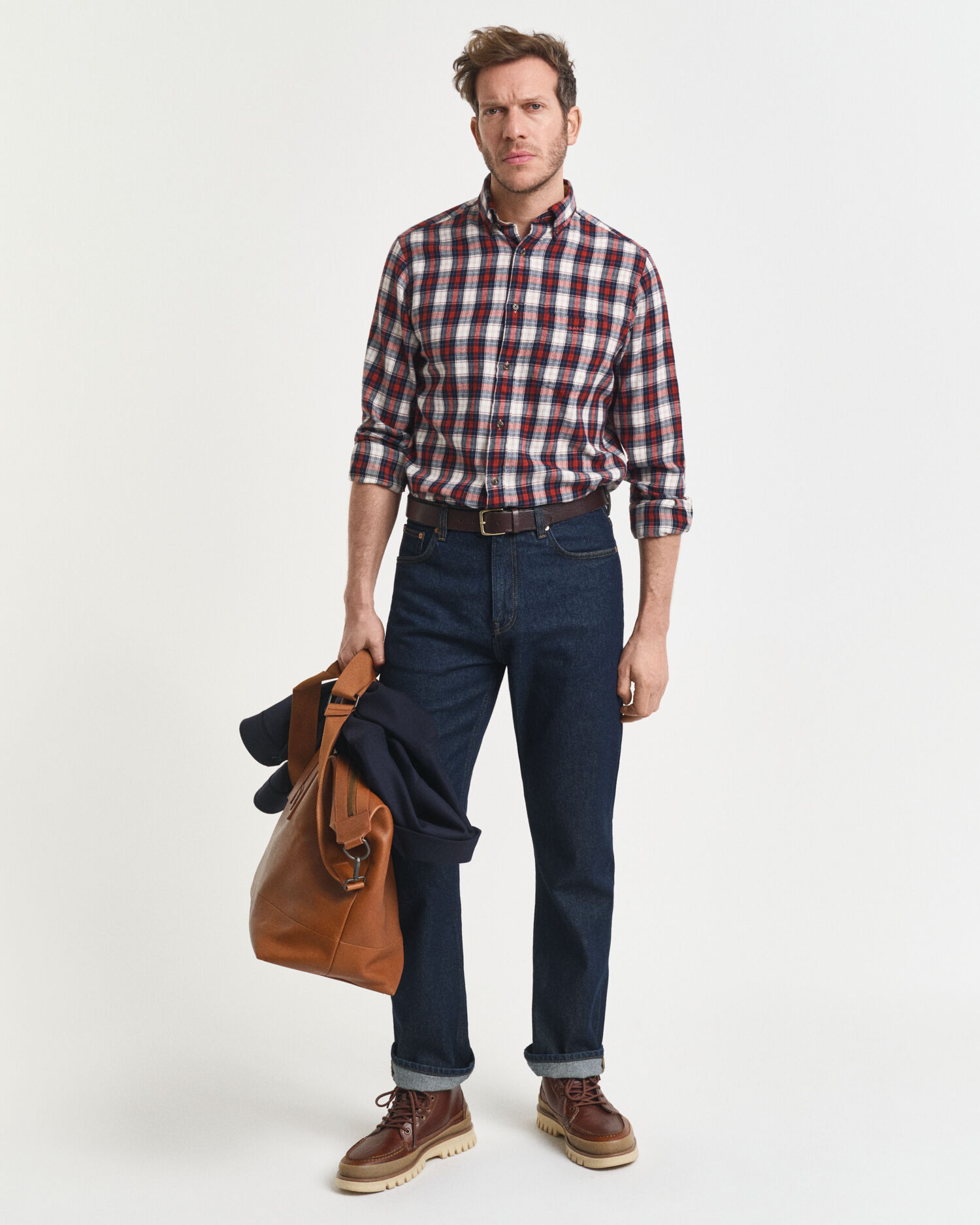 Regular Fit Windblown Flannel Hemd mit Karomuster