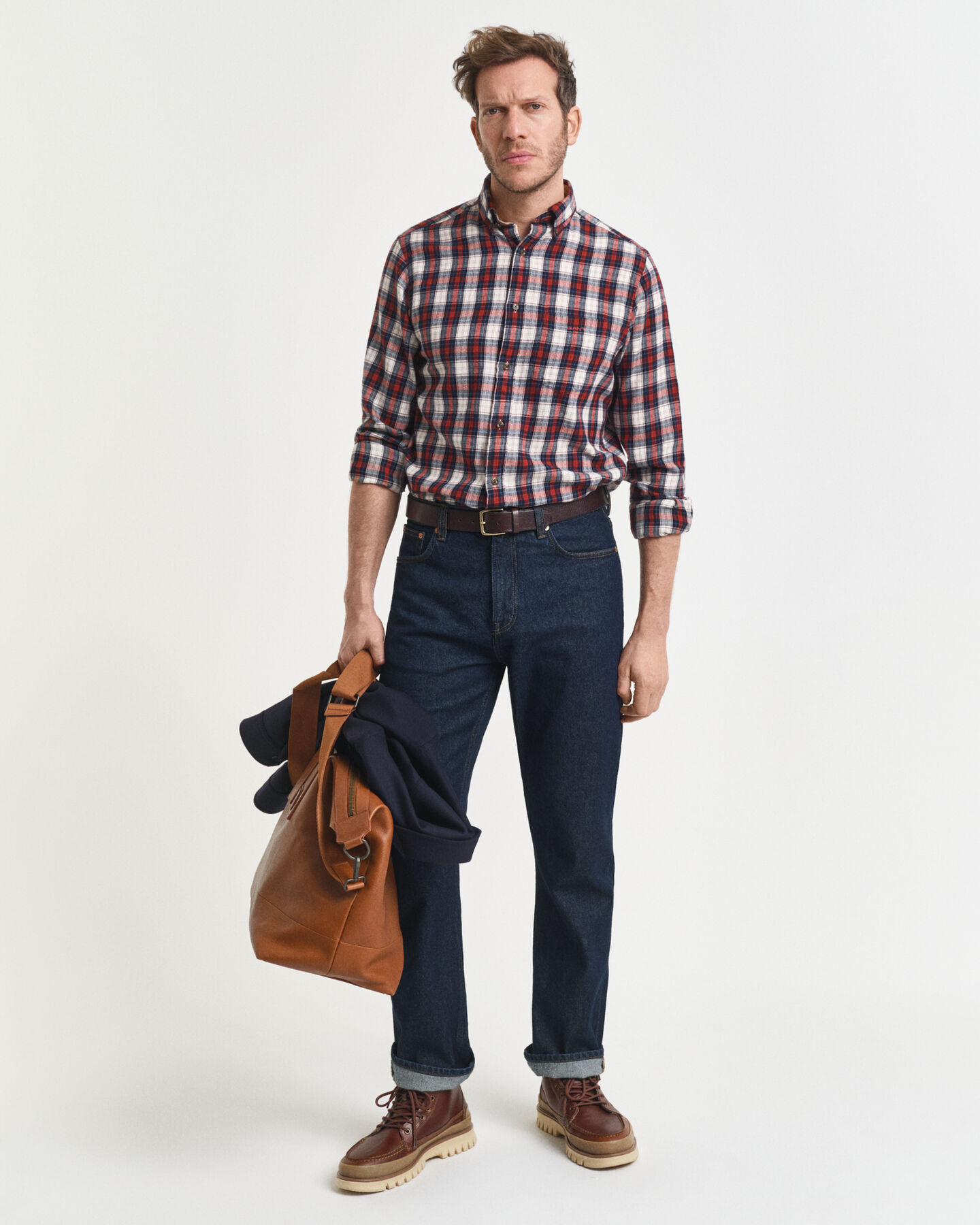 Regular Fit Windblown Flannel Hemd mit Karomuster