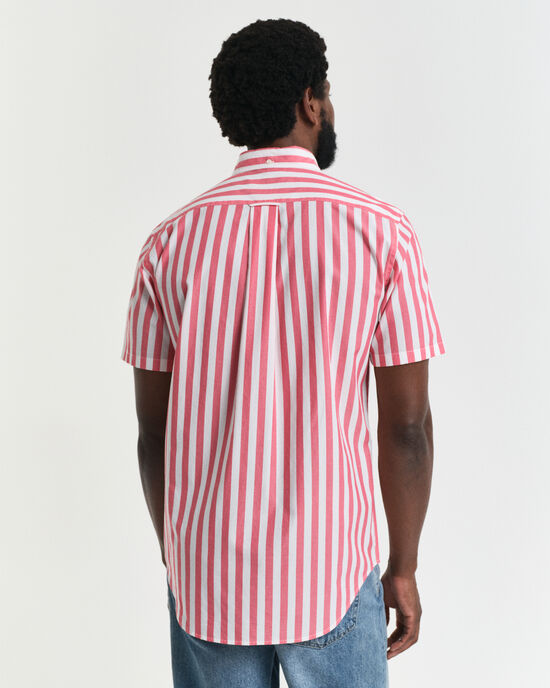Regular Fit Classic Popeline Kurzarmhemd mit Streifen
