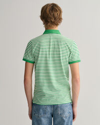 Piqu&eacute; Poloshirt mit Streifen