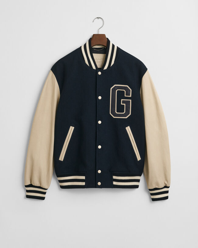 Leather Mix Varsity Jacket