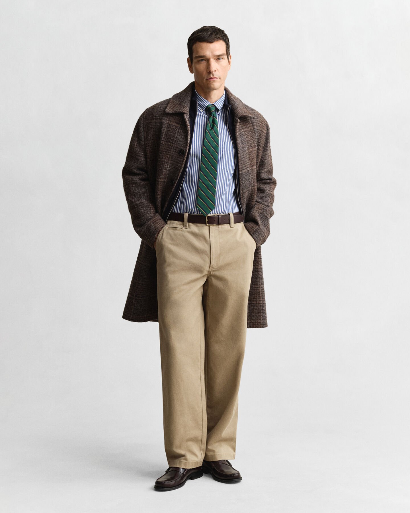 Regular Fit Classic Popeline Hemd mit Streifen