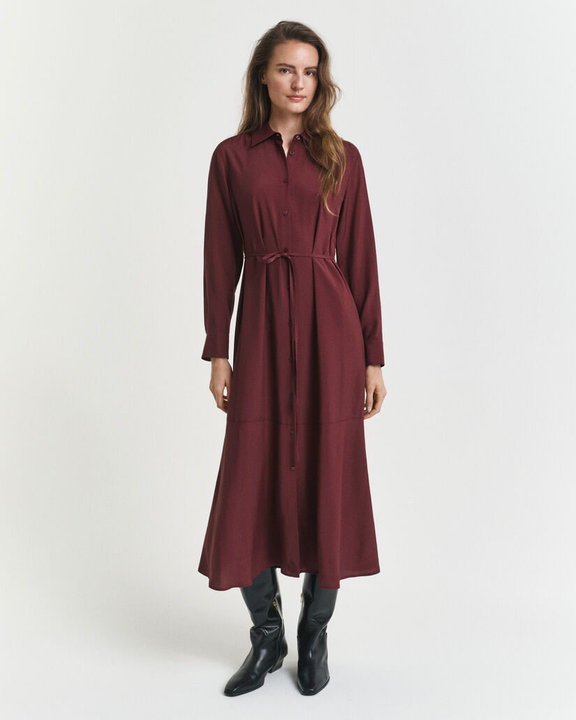 Midi-Hemdblusenkleid aus Viskose