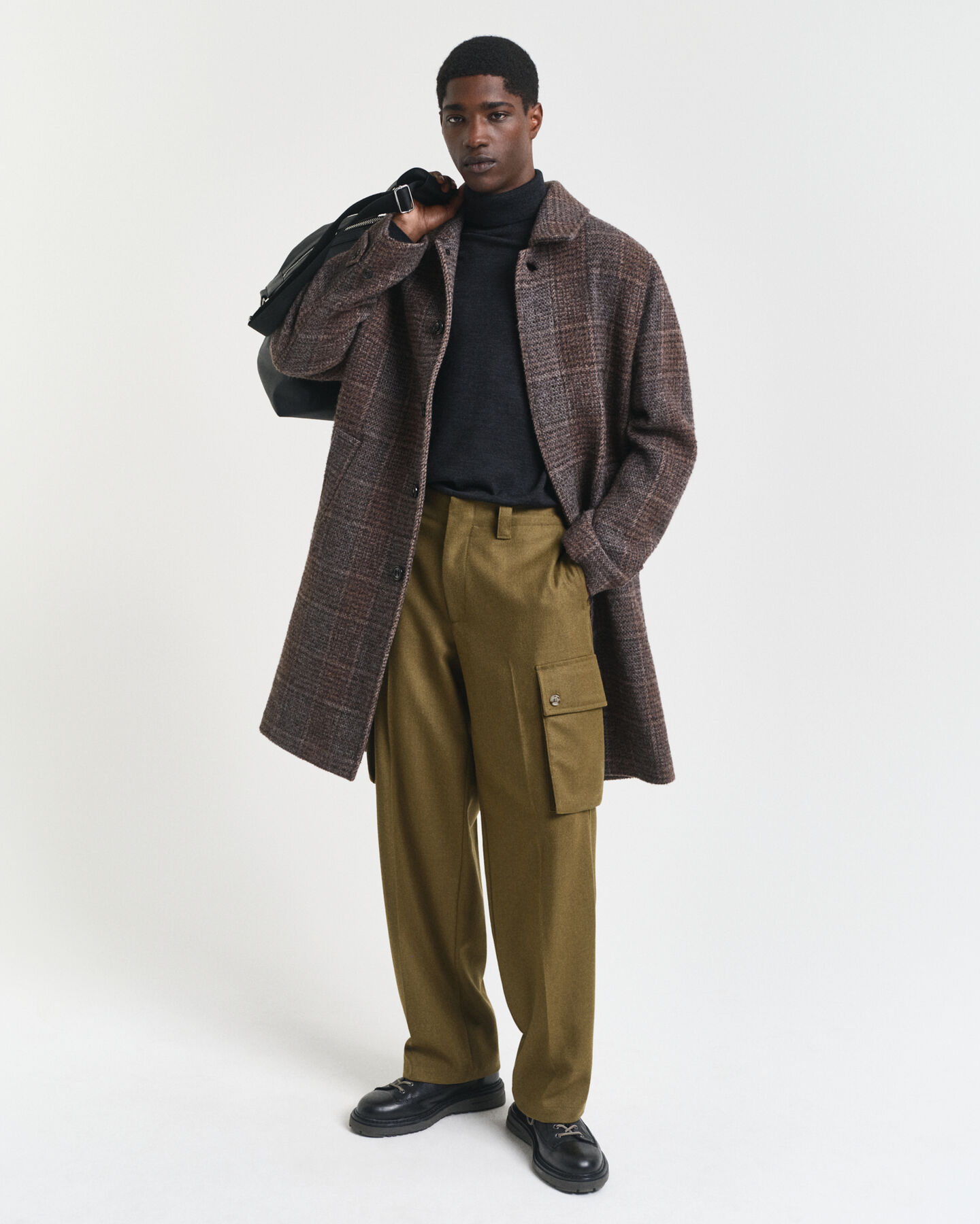 Rollkragenpullover aus extrafeiner Merinowolle