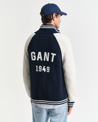 Strickjacke aus Baumwoll-Flammgarn mit Rei&szlig;verschluss