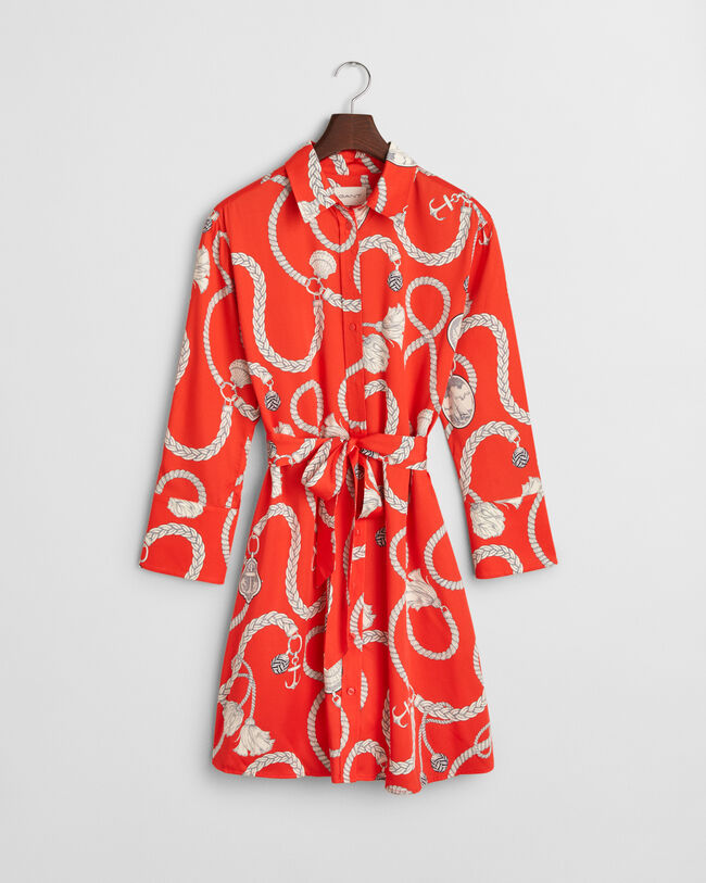 Sailing Print Hemdblusenkleid