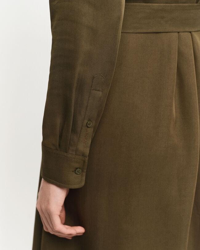 Hemdblusenkleid mit Tasche