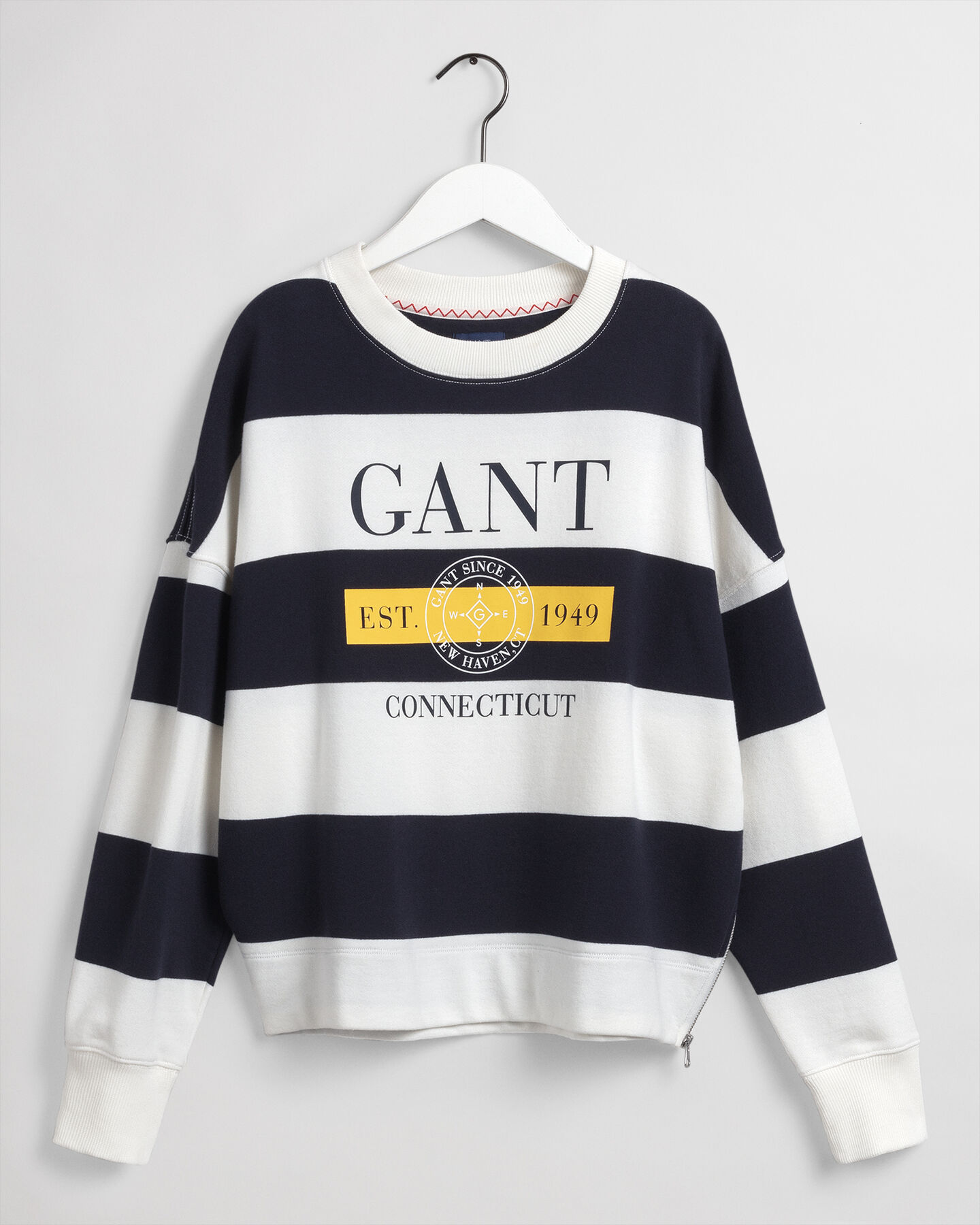 Nautical Rundhals-Sweatshirt mit Streifen