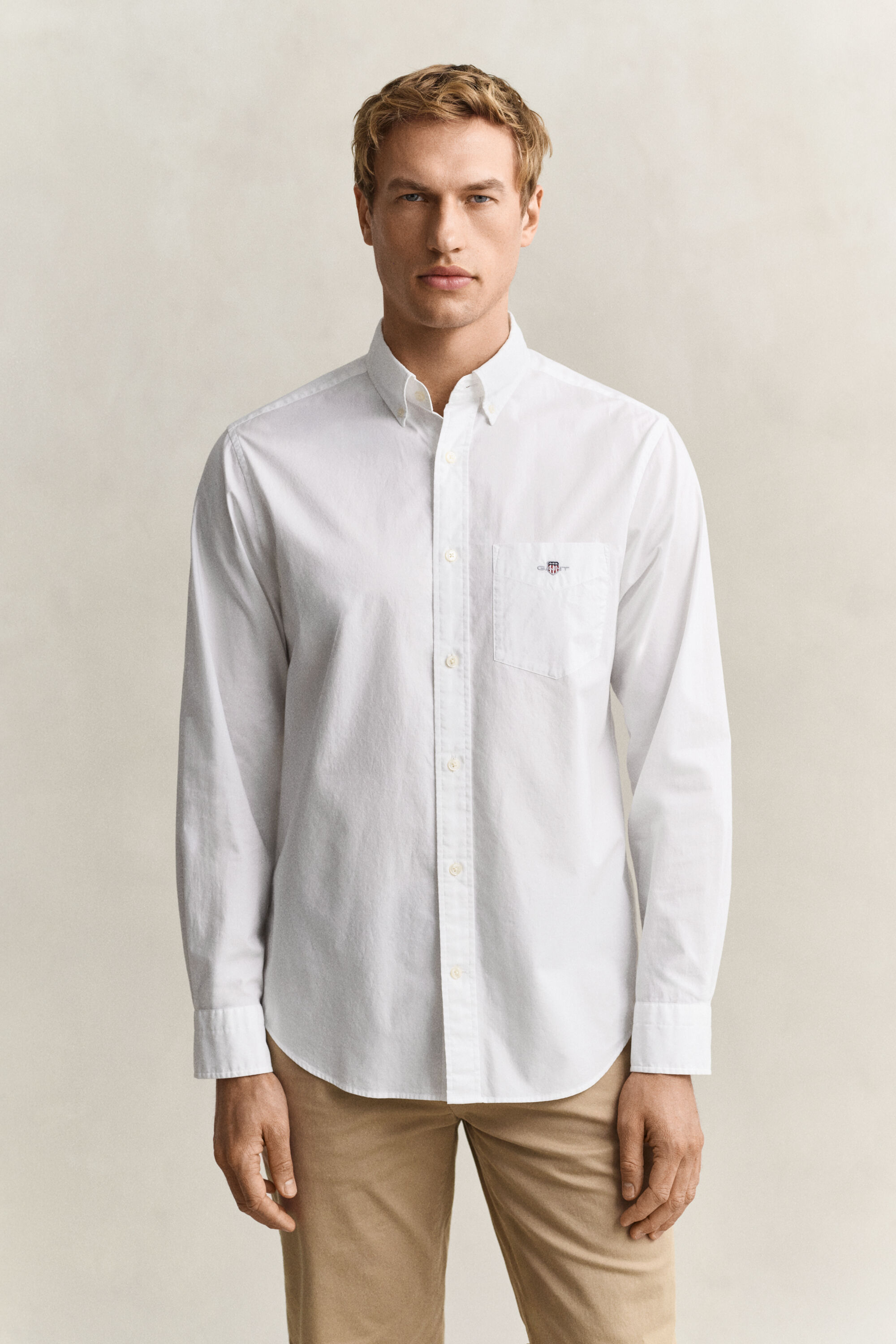 Camicia classica in popeline regular fit