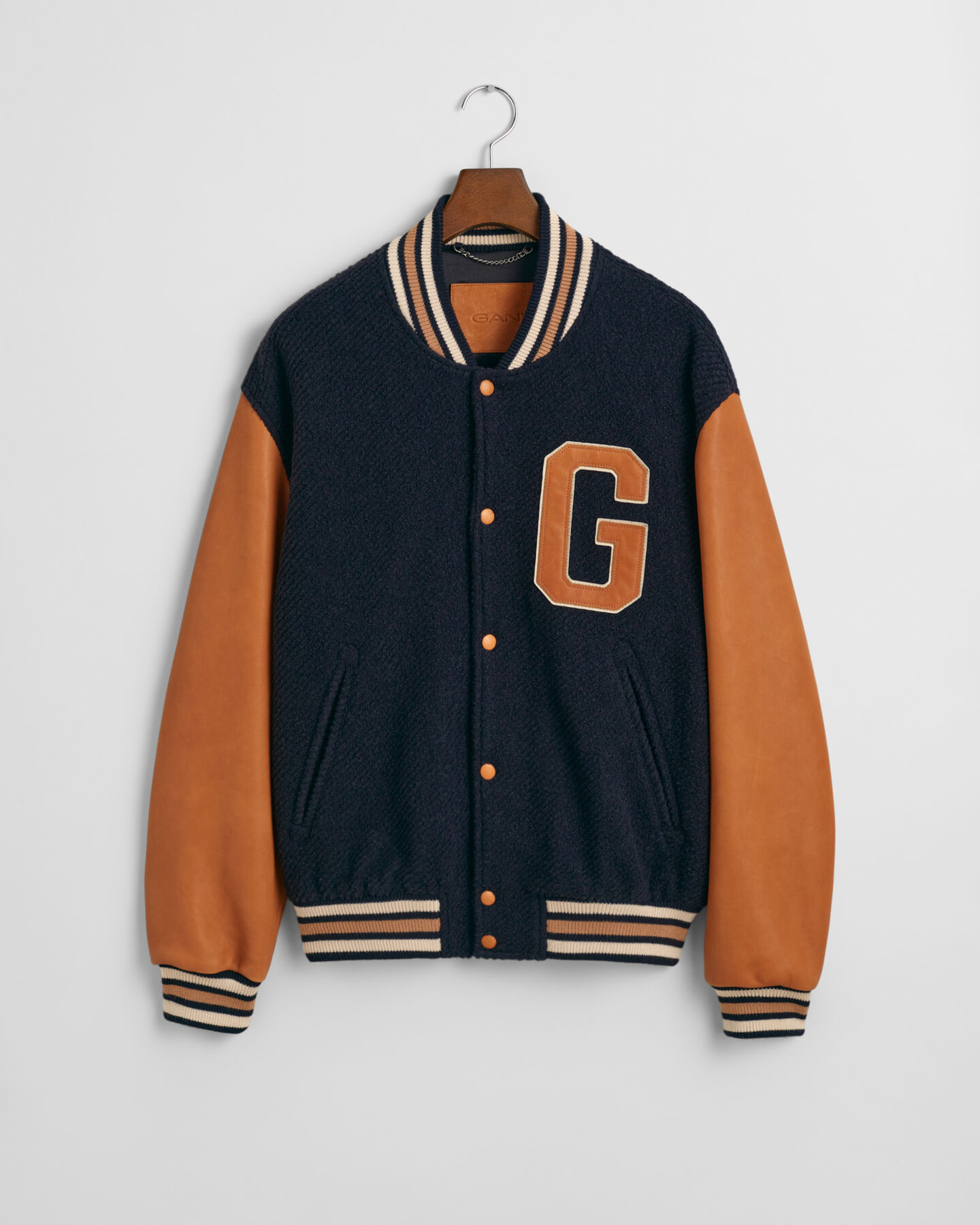 GANT Varsity Jacke aus Wolle und Leder