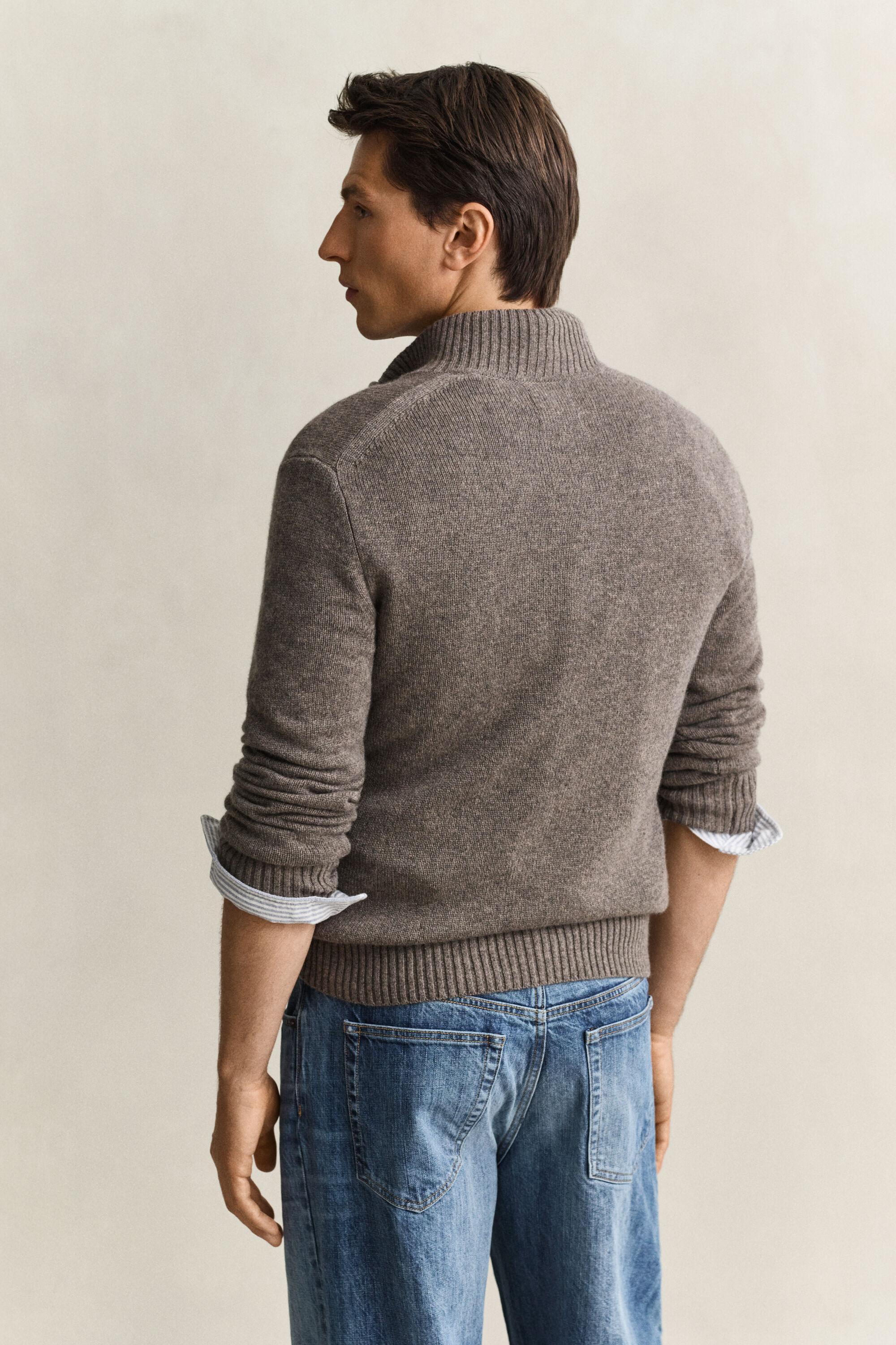 Pull à demi-zip en cachemire