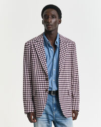 Regular Fit Sakko aus Baumwollmischung mit Karomuster