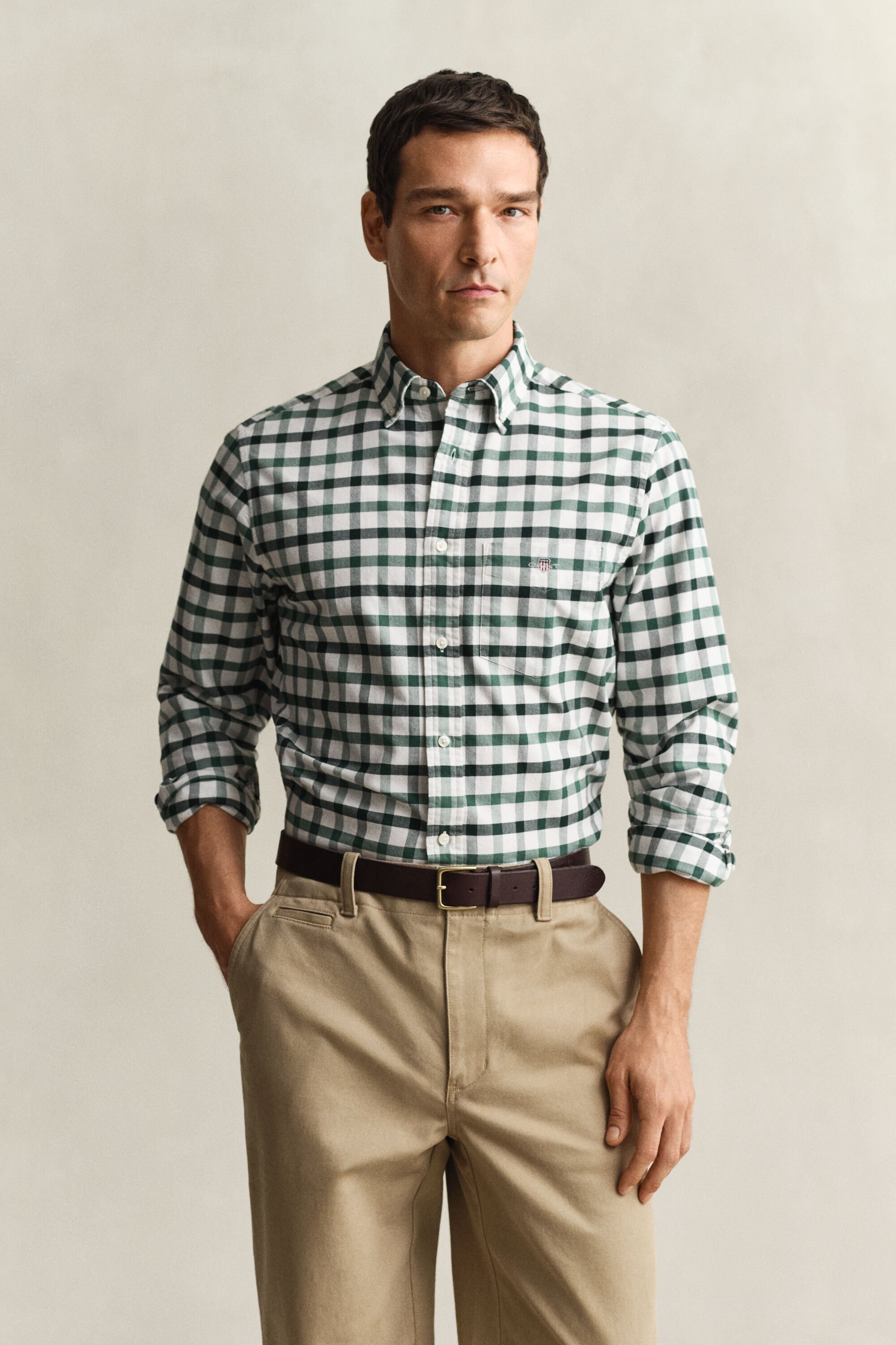 Regular Fit Checked Oxford Shirt