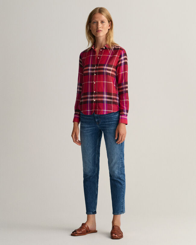 Regular Fit Karobluse aus Baumwolle und Seide