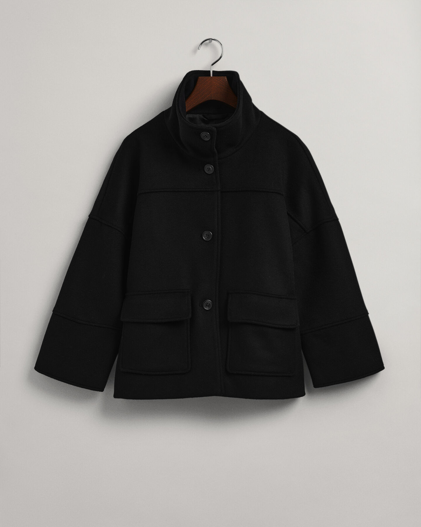 Cropped Jacke aus Wollmischung