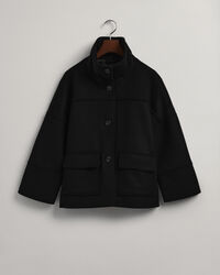 Cropped Jacke aus Wollmischung