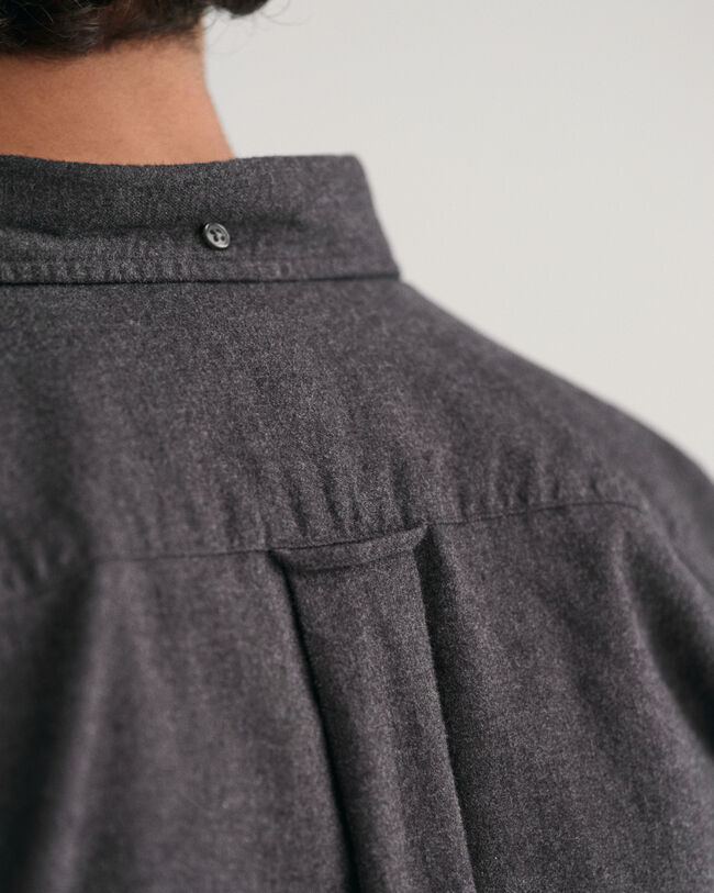 Regular Fit Melange Flanellhemd