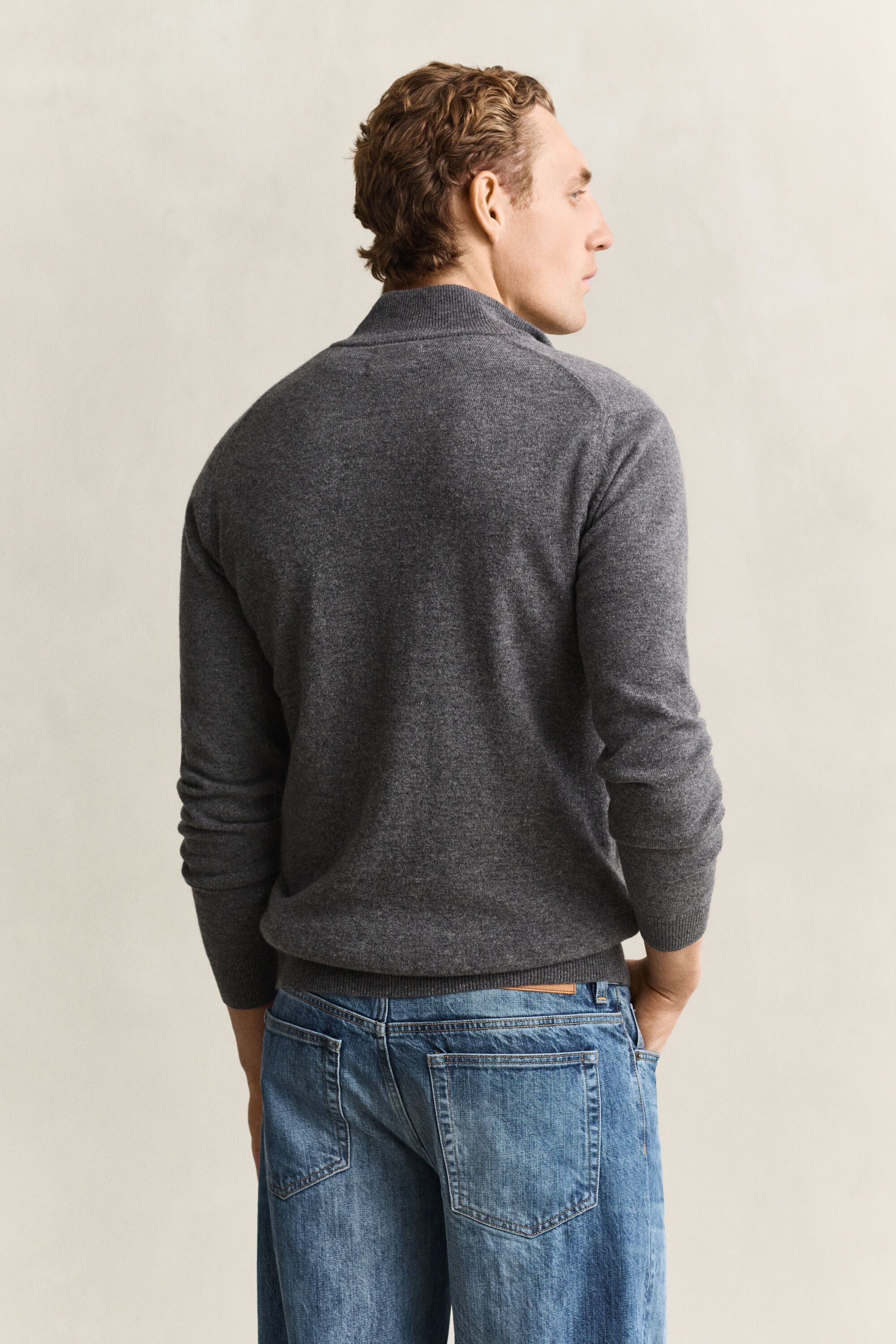 Strickjacke aus Lambswool mit Reißverschluss