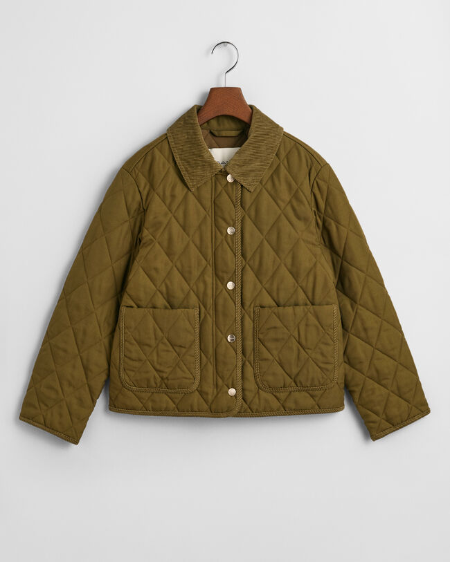 Steppjacke mit Corddetails