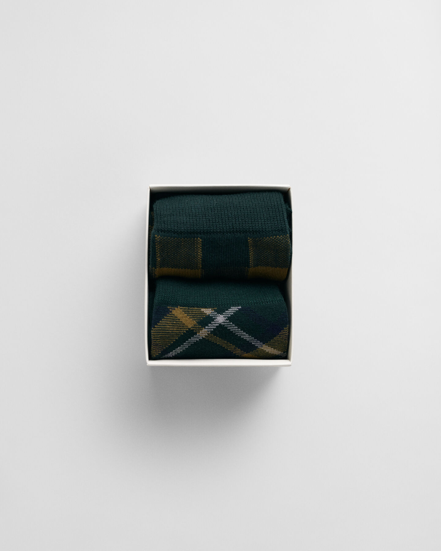 2er-Pack Karierte Socken in Geschenkbox