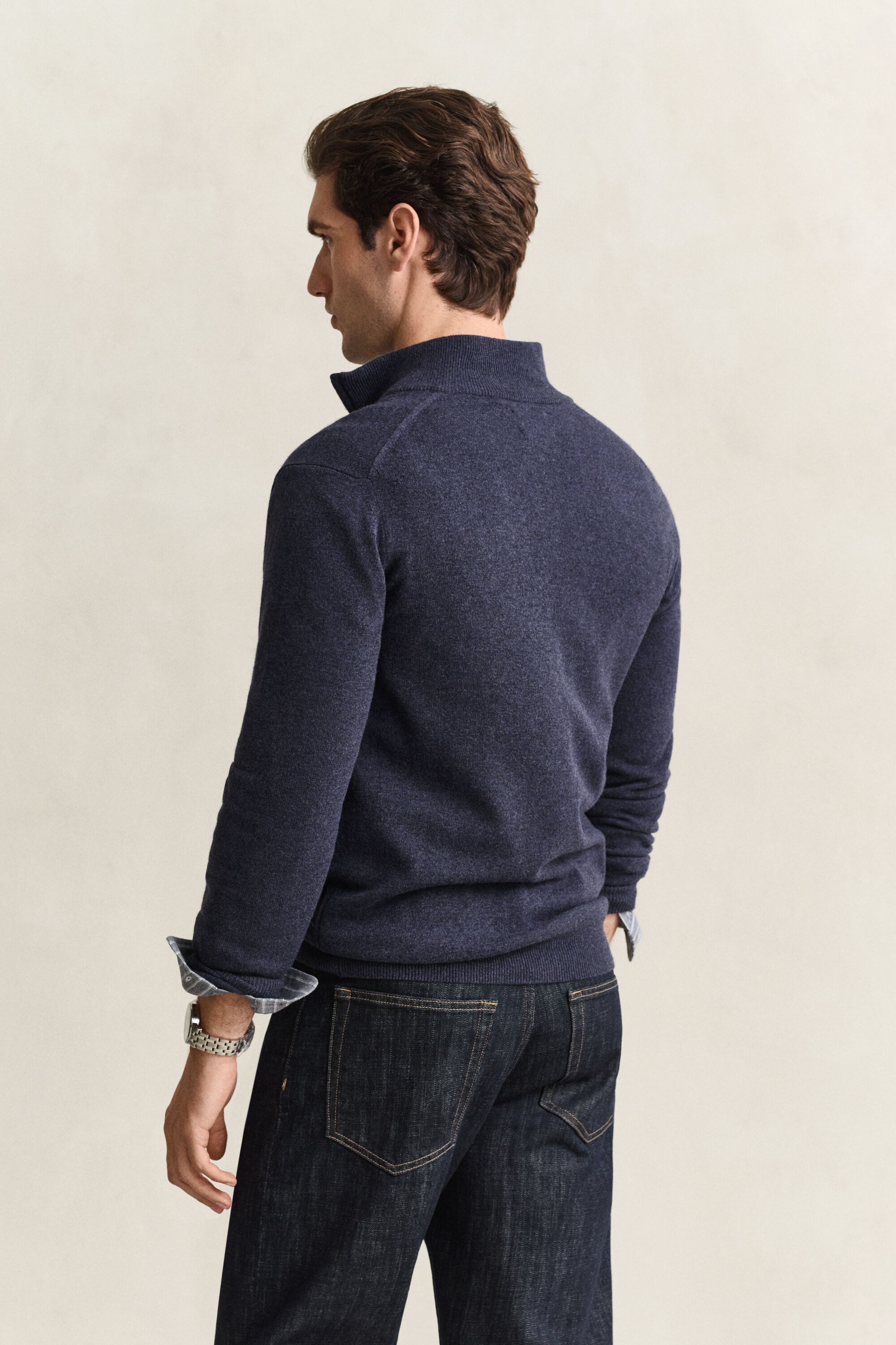 Strickjacke aus Lambswool mit Reißverschluss