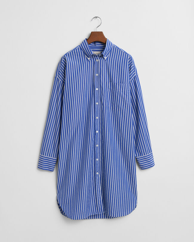 Oversized Hemdblusenkleid mit Streifen