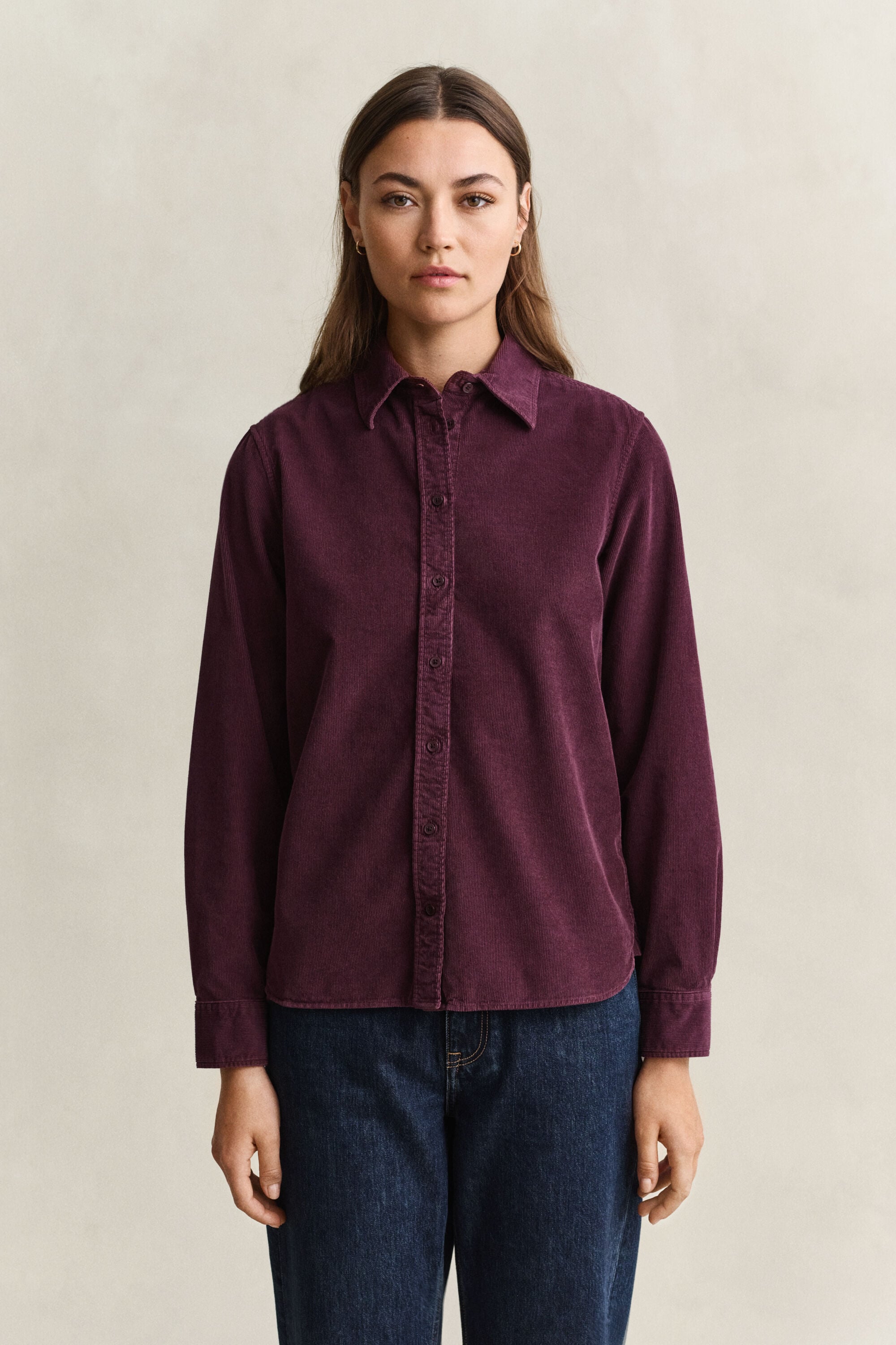 Camicia in velluto a coste regular
