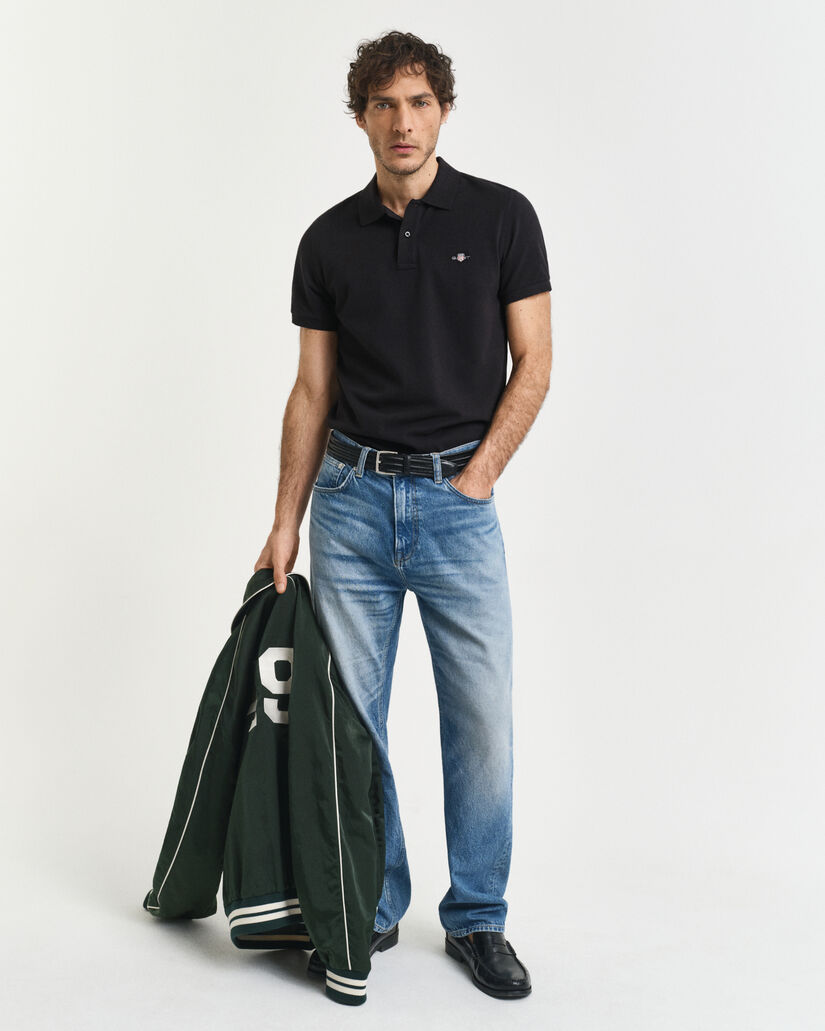 Slim Fit Archive Shield Piqué Poloshirt