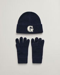 Beanie & Handschuhe mit G-Badge im Geschenkset