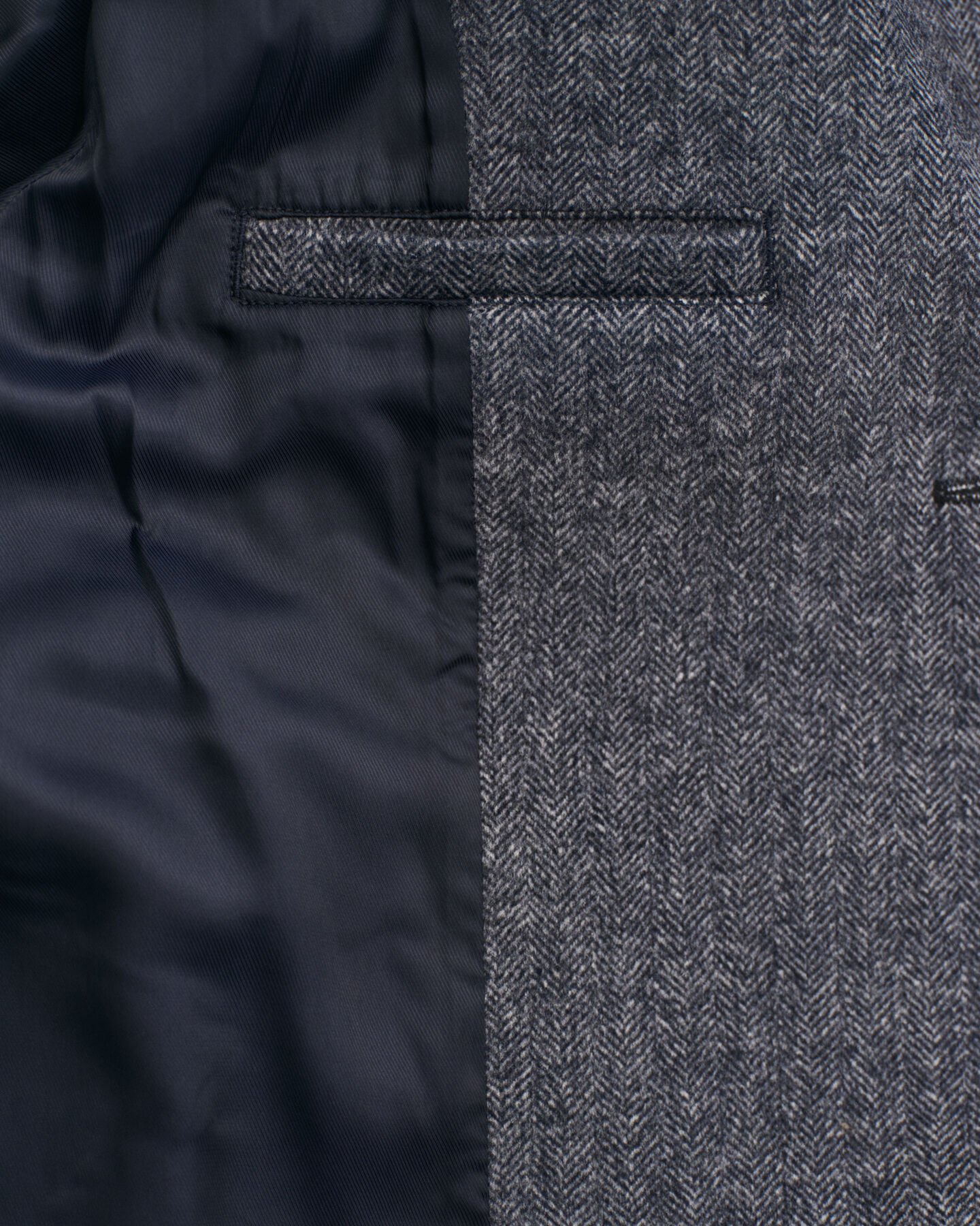 Verkürzte Herringbone Wolljacke