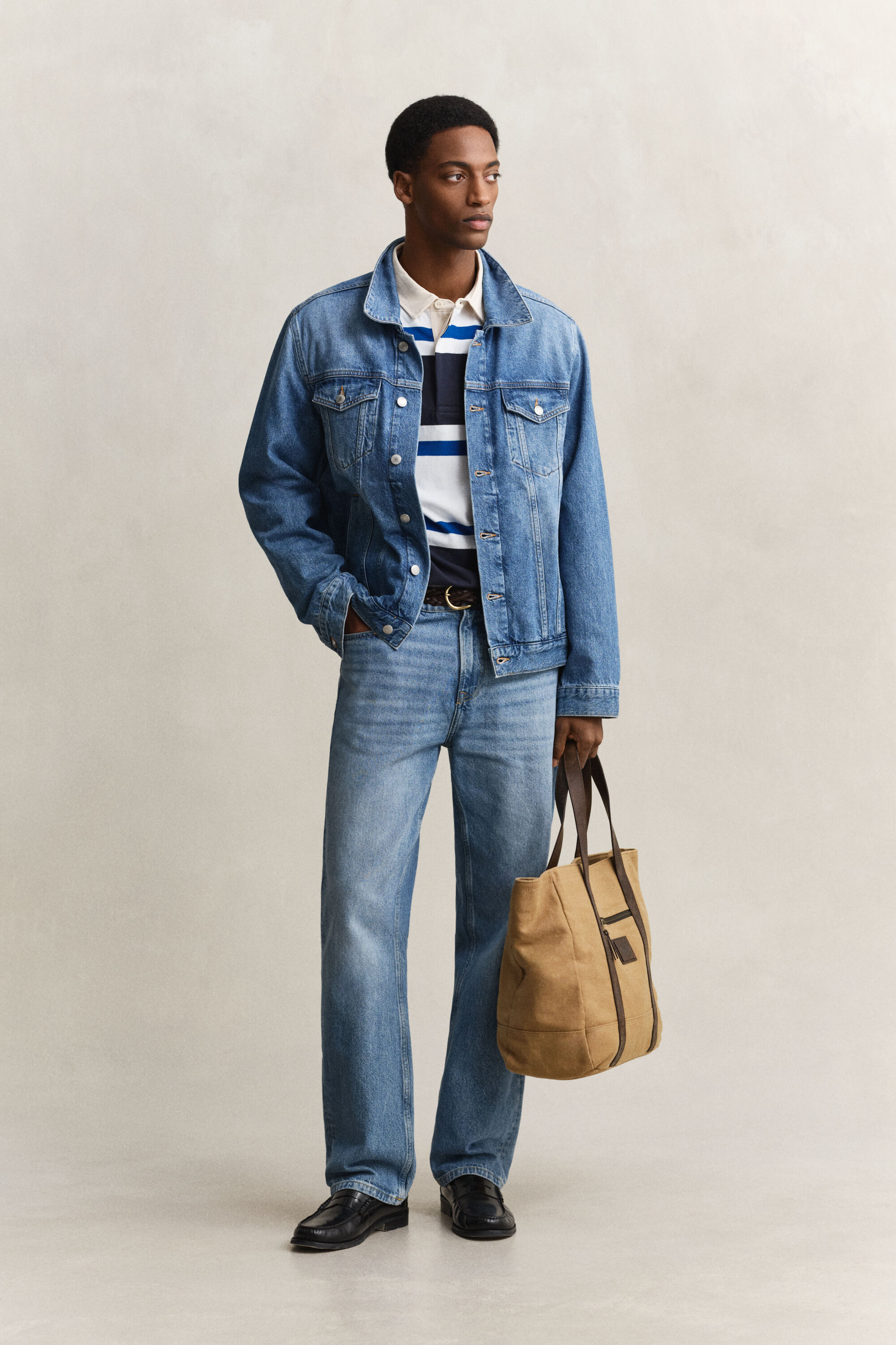 Block Striped Rugger