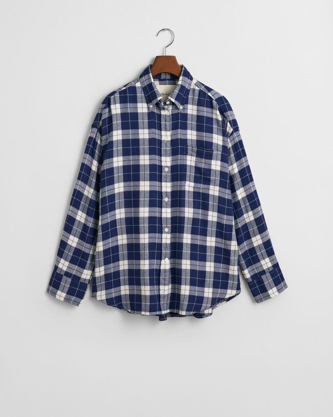 Oversized Flanellbluse mit Karomuster