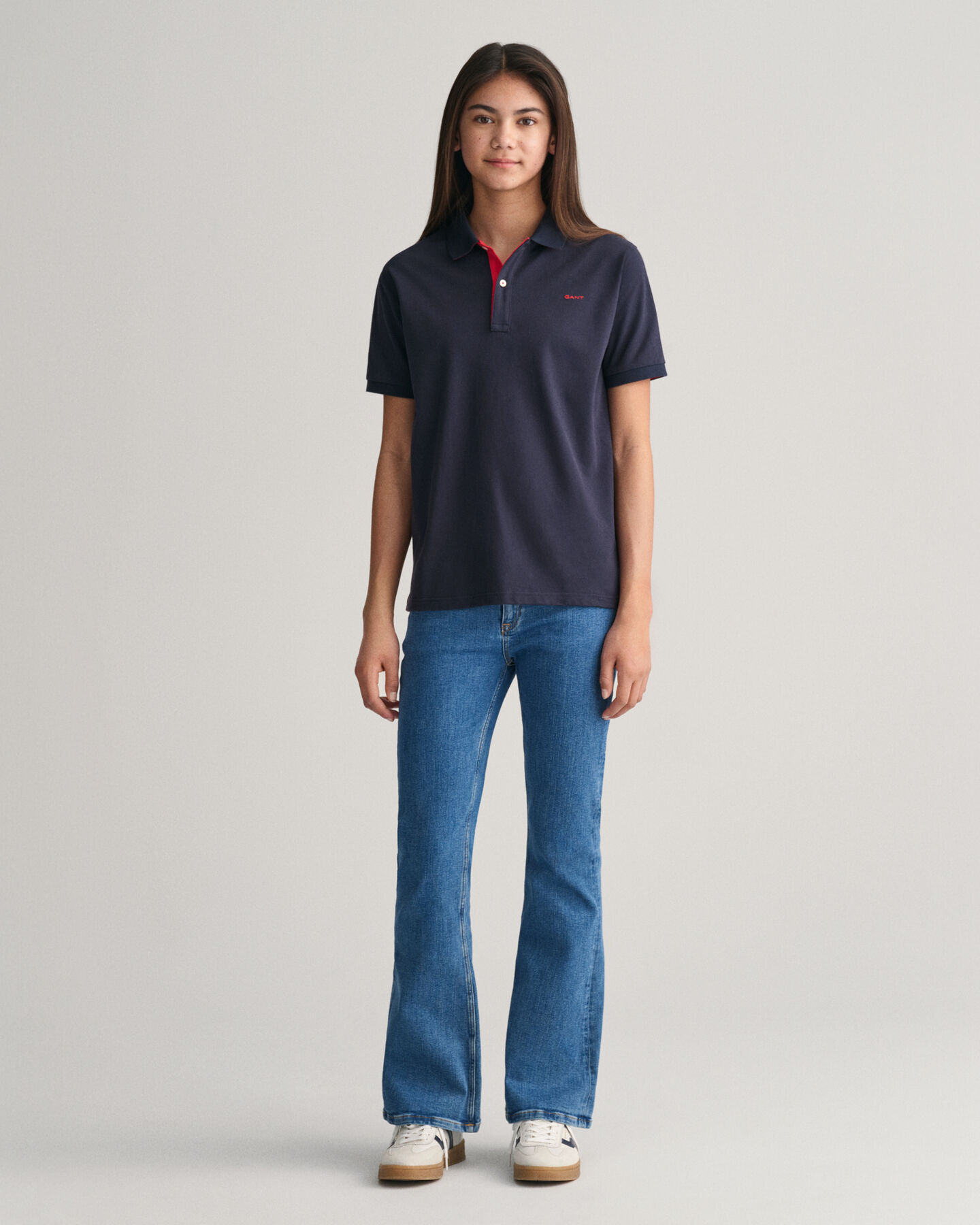 Teens Kontrast Piqu&eacute; Poloshirt