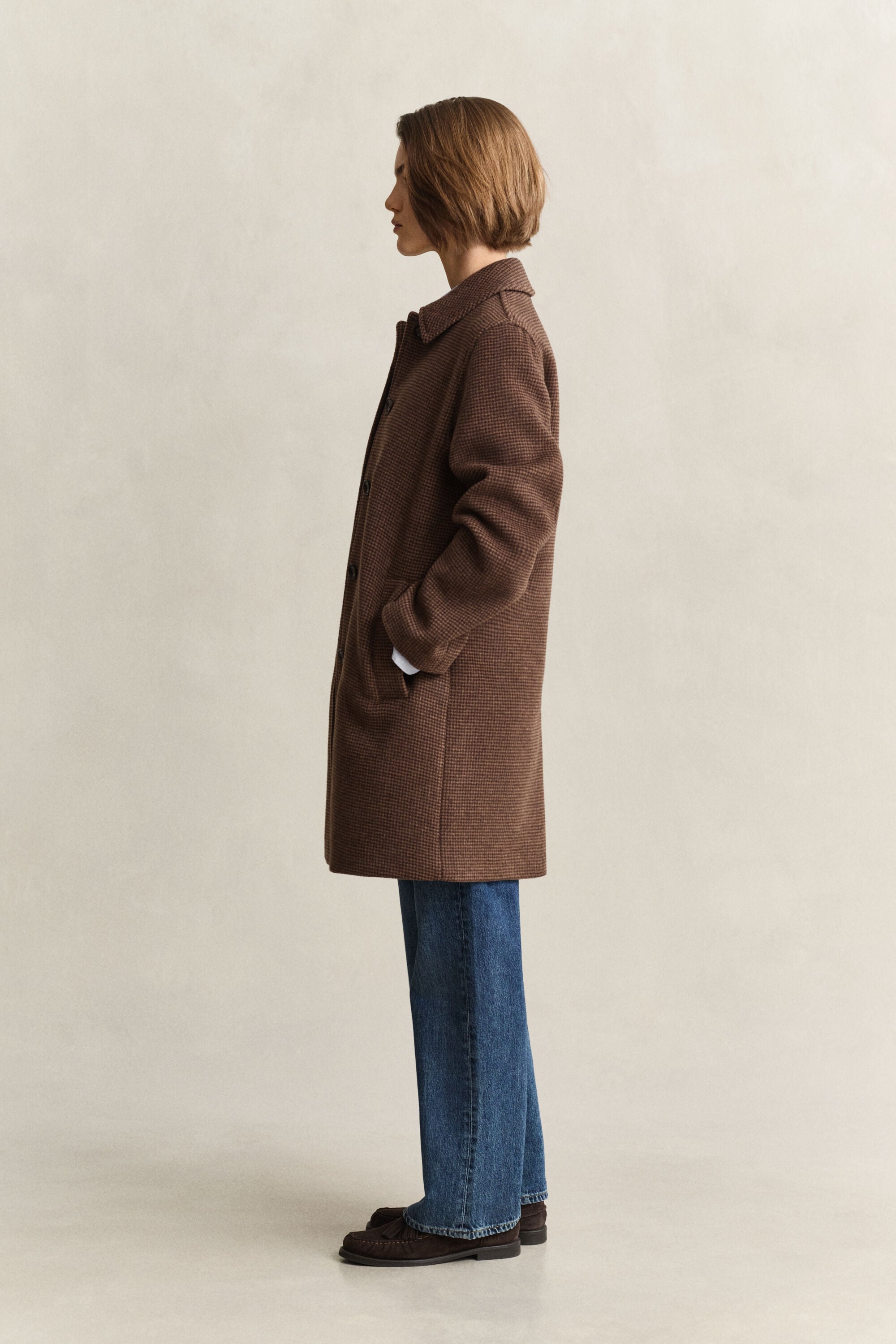 Wool Blend Car Coat