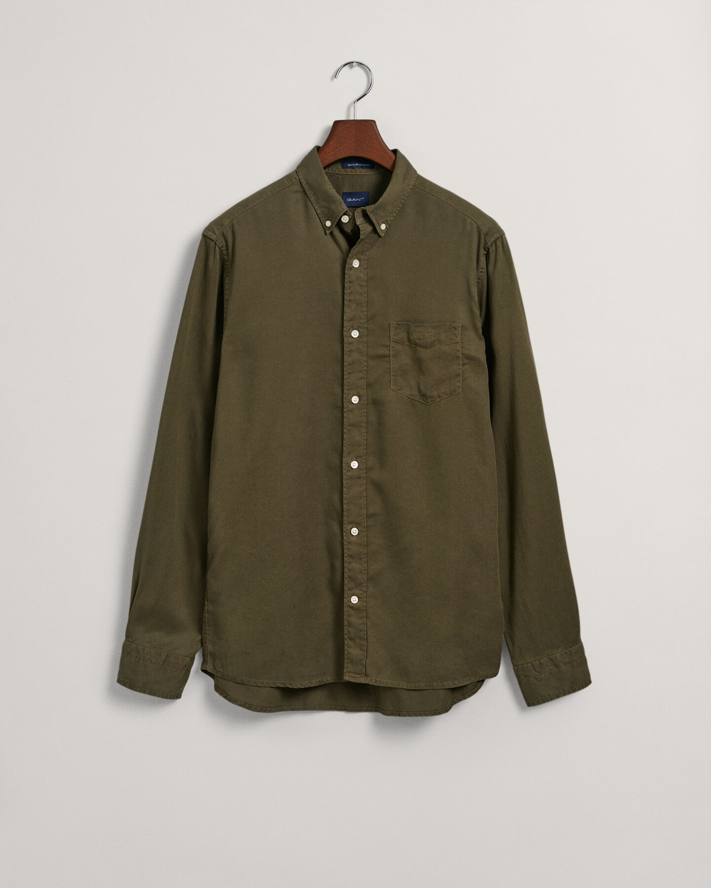 Regular Fit Lyocell Hemd in St&uuml;ckf&auml;rbung