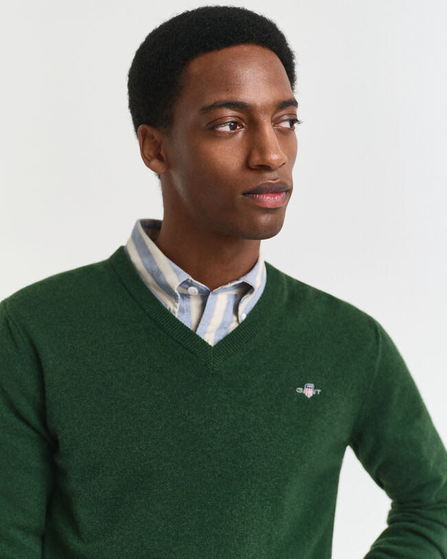 Superfine Lambswool V-Neck Pullover