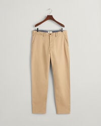 Schmal zulaufende Twill Chinohose