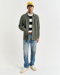 Regular Fit Herringbone Workwear Hemdjacke