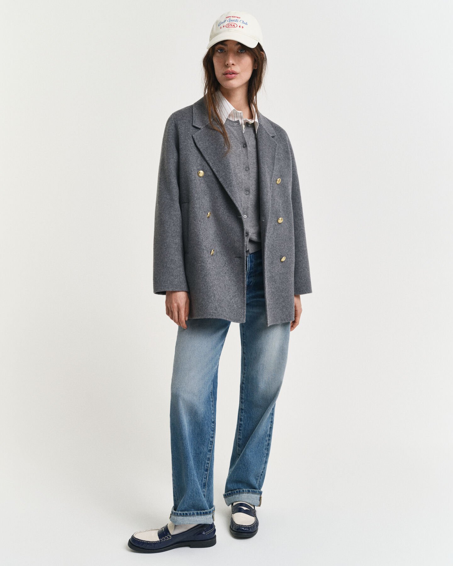 Caban in handgenähter Optik